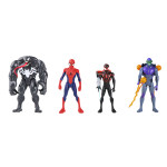 Sada 4 Figúrok – Spiderman, Goblin, Venom a Miles Morales + vozidlá